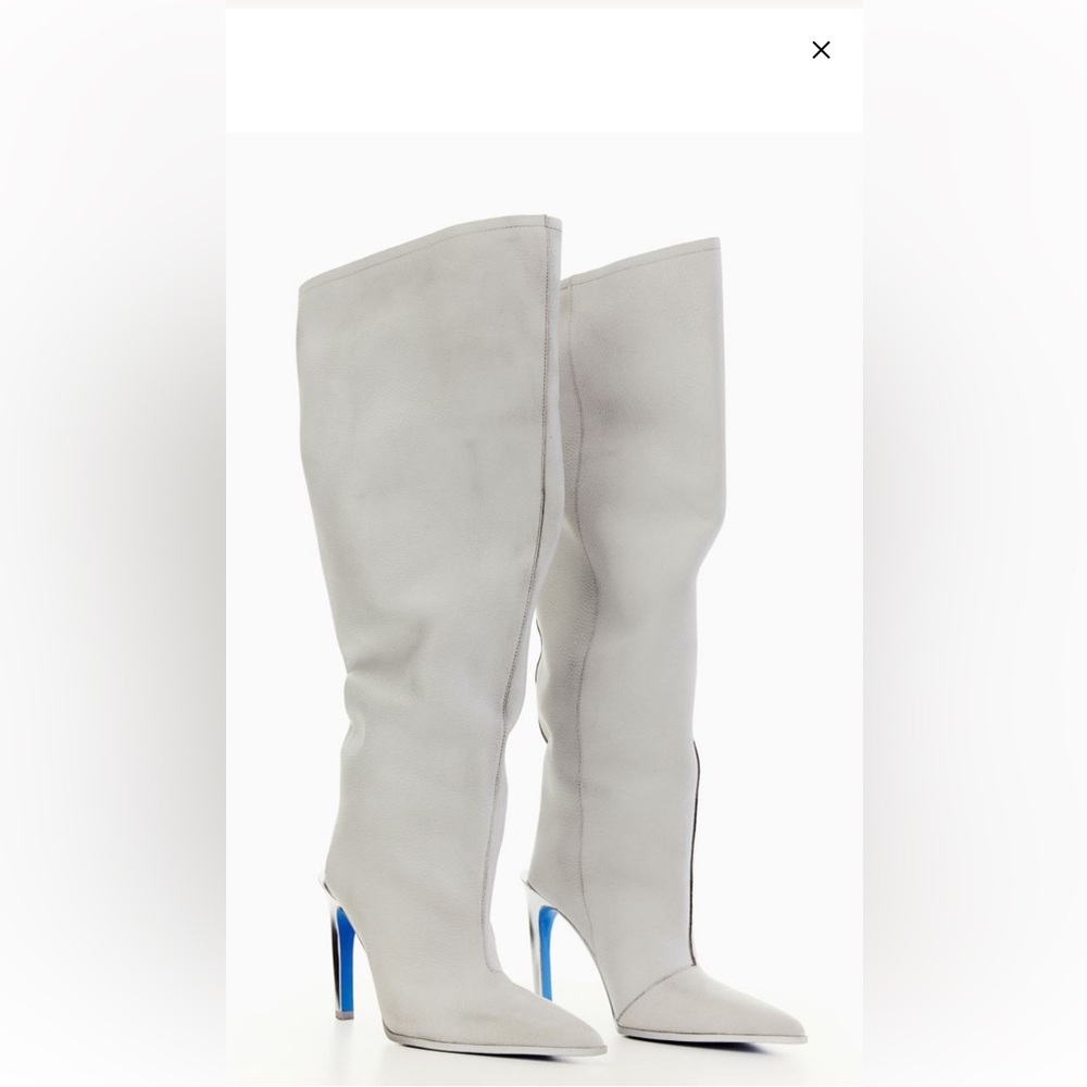 H2 for H&M leather over the knee boot.